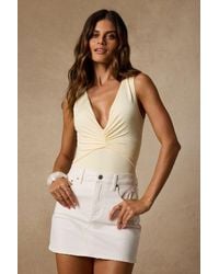 Lulus - Balyn Slinky Knit Cutout Bodysuit - Lyst