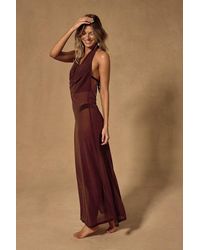 Lulus - Tahani Mesh Cowl Maxi Swim Cover-Up - Lyst