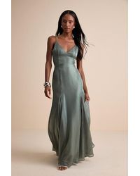 Lulus - Luziel Organza Pleated Maxi Dress - Lyst