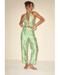 Lulus - Meris Zebra Print Mid-Rise Trouser Pants - Lyst