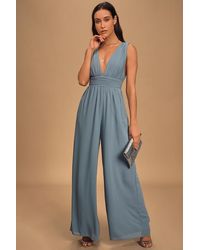 Lulus - Divine Muse Wide-Leg Jumpsuit - Lyst