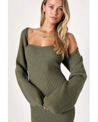 Lulus - Autumn Aura Ribbed Two-Piece Sweater Dress - Lyst