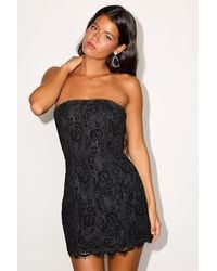 Lulus - Daley Lace Strapless Mini Dress - Lyst