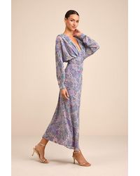 Lulus - Azalea Multi Floral Long Sleeve Midi Dress - Lyst