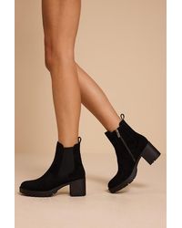 Lulus - Amari Suede Ankle Boots - Lyst