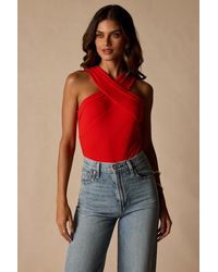 Lulus - Berlinda Cross-Front Bodysuit - Lyst
