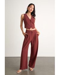 Lulus - Suits You Perfectly Linen Wide-Leg Pants - Lyst