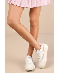 Reebok - Club C Double Revenge Chalk And Smokey Rose Leather Sneakers - Lyst