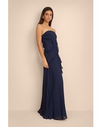 Lulus - Brylee Pleated Ruffled Maxi Dress - Lyst