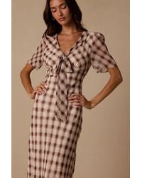 Lulus - Montebello & Plaid Maxi Dress - Lyst