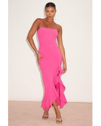 Lulus - Iveta Cutout Ruffled Sleeveless Midi Dress - Lyst