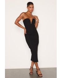 Lulus - Iniko Strapless Bodycon Midi Dress - Lyst