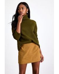 Lulus - Rahlina Suede Mid-Rise Mini Skirt - Lyst