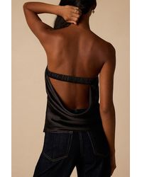 Lulus - Lola Satin Cowl Back Top - Lyst