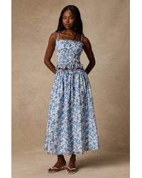 Lulus - Denarius Leaf Print Two-Piece Midi Dress - Lyst