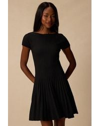 Lulus - Sarielle Pleated Sweater Mini Dress - Lyst