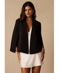 Lulus - Voguish Charm Split Sleeve Blazer Cape - Lyst