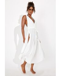 Lulus - Santorini Sun Drawstring Swim Cover-Up Dress - Lyst