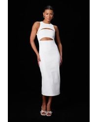 Lulus - Brenda Cutout Bodycon Midi Dress - Lyst