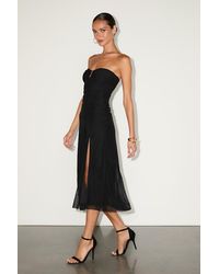 Lulus - Chania Strapless Midi Dress - Lyst