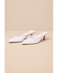 Dolce Vita - Cleo Floral Satin Pointed-Toe Kitten Heel Pumps - Lyst