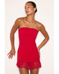 Lulus - Irie Strapless Ruffled Mini Dress - Lyst