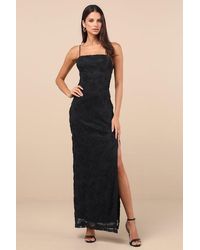 Lulus - Joni 3D Applique Lace Maxi Dress - Lyst