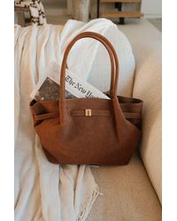 Lulus - Rhodes Suede Tote Bag - Lyst