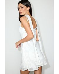 Lulus - Aydah Floral Burnout Slip Mini Dress And Scarf Set - Lyst