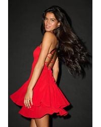Lulus - Perfected Sweetness Pleated Tiered Mini Dress - Lyst