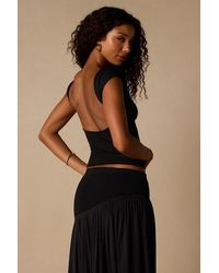 Lulus - Asher Short Sleeve Backless Top - Lyst