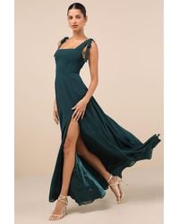 Lulus - Love Me Forever Square Neck Maxi Dress - Lyst
