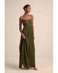 Lulus - Delina Plisse Chiffon Tie-Back Maxi Dress - Lyst