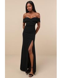 Lulus - Song Of Love Off-The-Shoulder Maxi Dress - Lyst