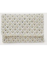 Lulus - Glamorous Radiance Pearl Rhinestone Clutch - Lyst