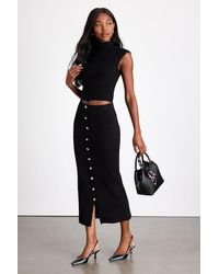 Lulus - Marisella Knit Button-Front Maxi Skirt - Lyst