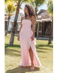 Lulus - Brylee Pleated Ruffled Maxi Dress - Lyst