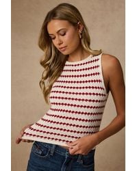 Lulus - Linley And Striped Knit Tank Top - Lyst