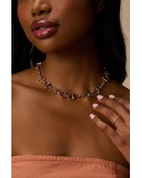 Lulus - Percy Horsebit Choker Necklace - Lyst