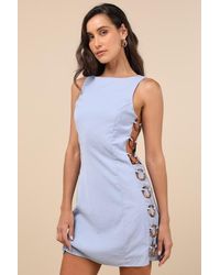 Lulus - Decidedly Summery Cutout Sleeveless O-Ring Mini Dress - Lyst