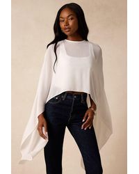 Lulus - Levana Cape Sleeve Top - Lyst