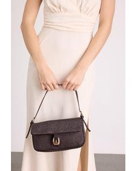 Lulus - Faleen Chocolate Woven Raffia Shoulder Bag - Lyst
