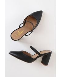 Lulus - Maryna Pointed-Toe Mules - Lyst