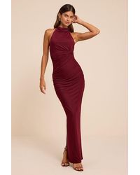 Lulus - Frona Mesh Backless Maxi Dress - Lyst