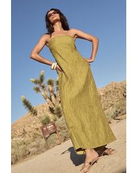 Lulus - Radiant Season Plisse Cutout Strapless Maxi Dress - Lyst