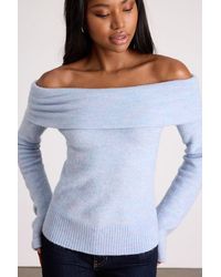 Lulus - Melinda Space Dye Off-The-Shoulder Sweater Top - Lyst