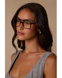 Lulus - Astoria Tortoise Aviator Light Glasses - Lyst