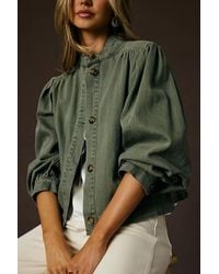 Lulus - Fairfax Button-Up Bomber Jacket - Lyst