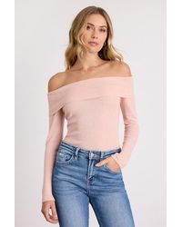 Lulus - Malina Off-The-Shoulder Sweater Top - Lyst