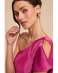Lulus - Naya Multi Rhinestone Statement Earrings - Lyst